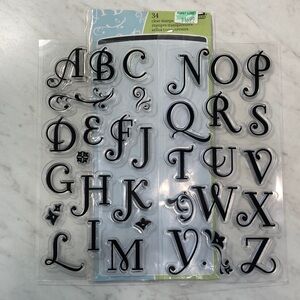 Inkadinkado Coffee House Alpha Clear Cling Stamps